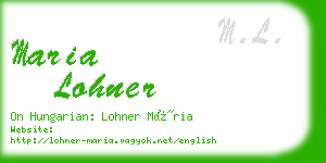 maria lohner business card